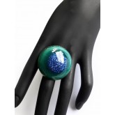 Round Colorful Ring, Green Teal Blue,